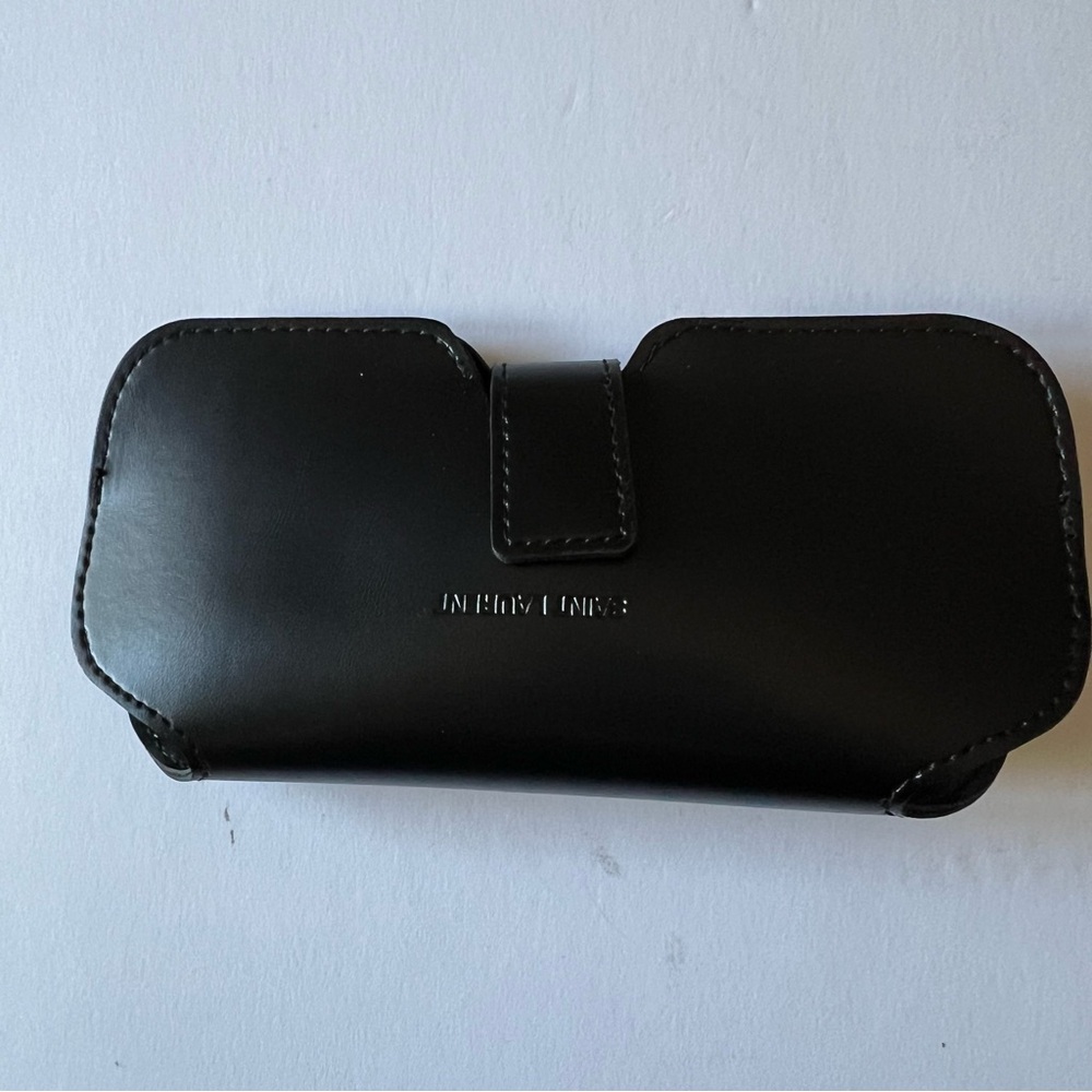 SAINT LAURENT FAUX LEATHER SUNGLASSES CASE BLACK NEW